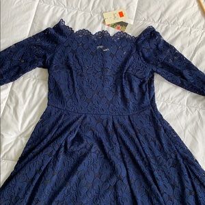 MissMay floral lace long sleeve dress